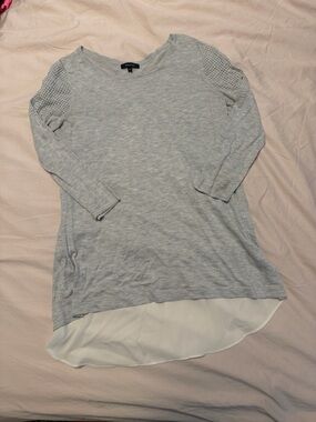 RW&co Light Gray Knit Top with back detail